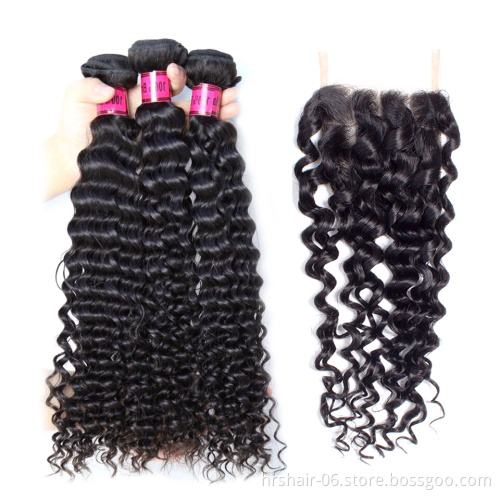 100% Real Human Hair deep Wave 12-30 Inch Virgin Hair Weaving